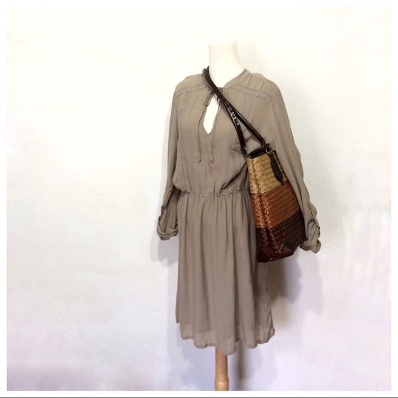 NWT Bobeau Liv Boho 3/4 Sleeve Summer Shirt Dress - Picture 5 of 6